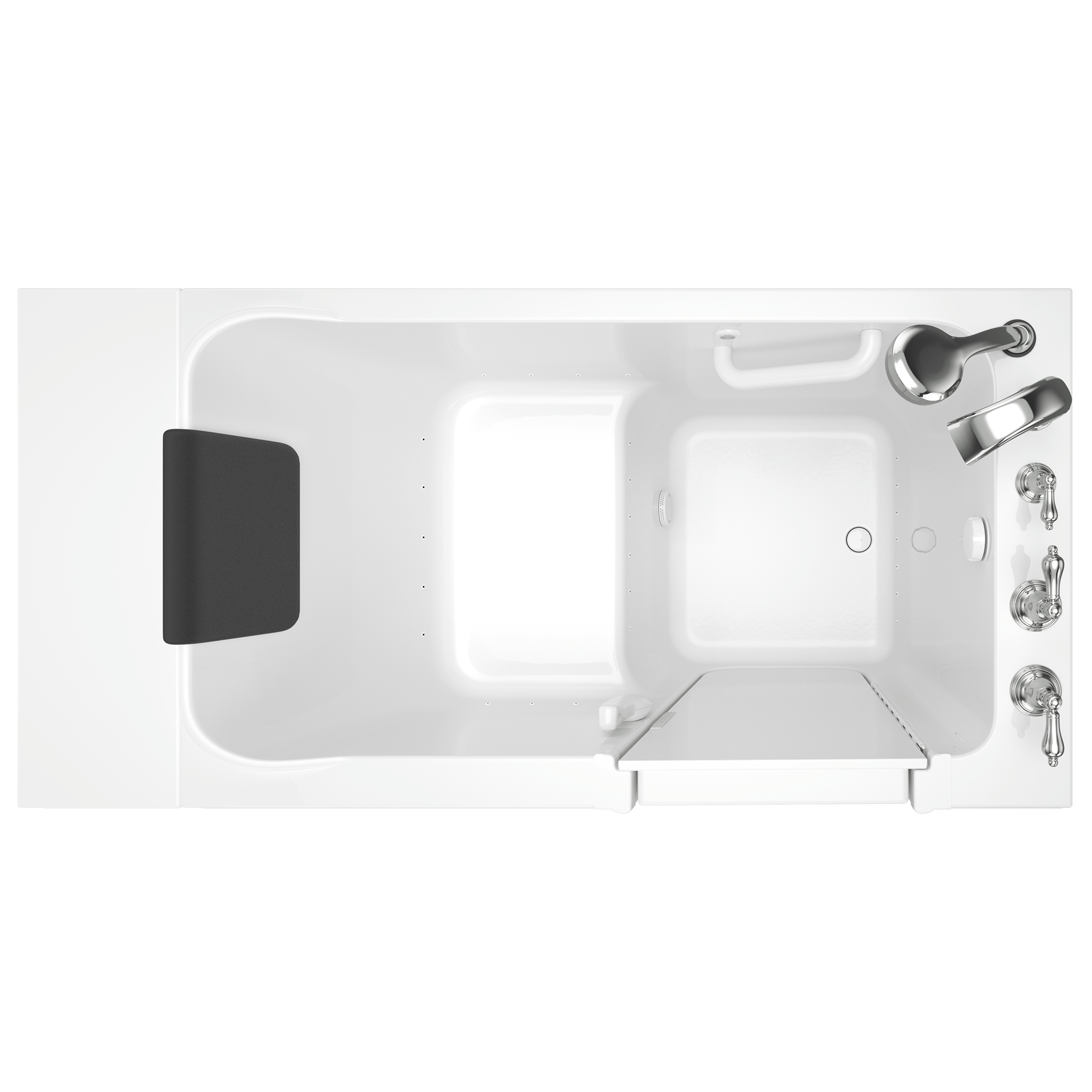 Acrylic Luxury Series 30 x 51 -Inch Walk-in Tub With Air Spa System - Right-Hand Drain With Faucet